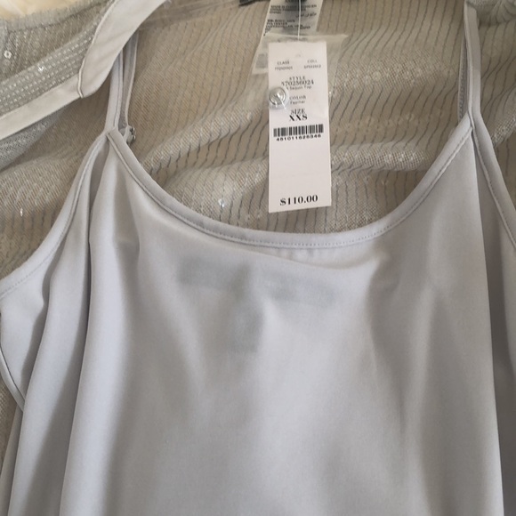 WHBM Gorgeous delicate sequin see through top with shell - Picture 8 of 10